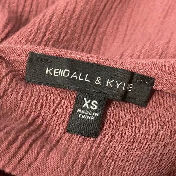 Kendall + Kylie, Pink Mauve Shorts Romper, Sleeveless, Shash Style Waist Tie, XS - Picture 9 of 12